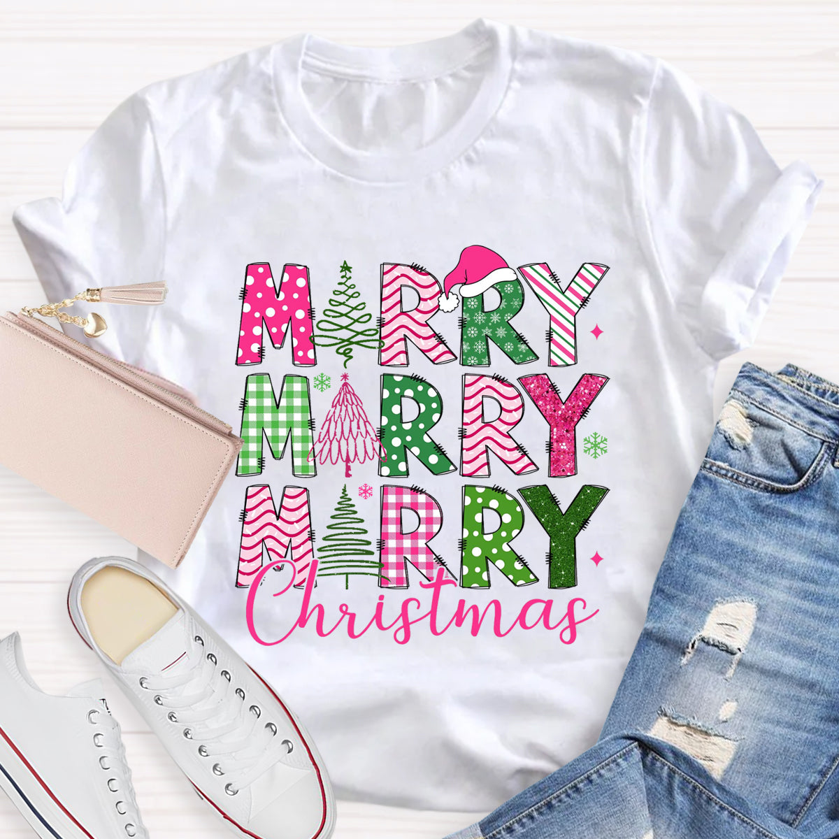 Merry Christmas Tree Teacher T-Shirt