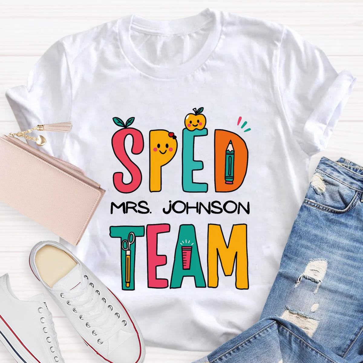 Personalized Name Of SPED Team Teacher T-Shirt