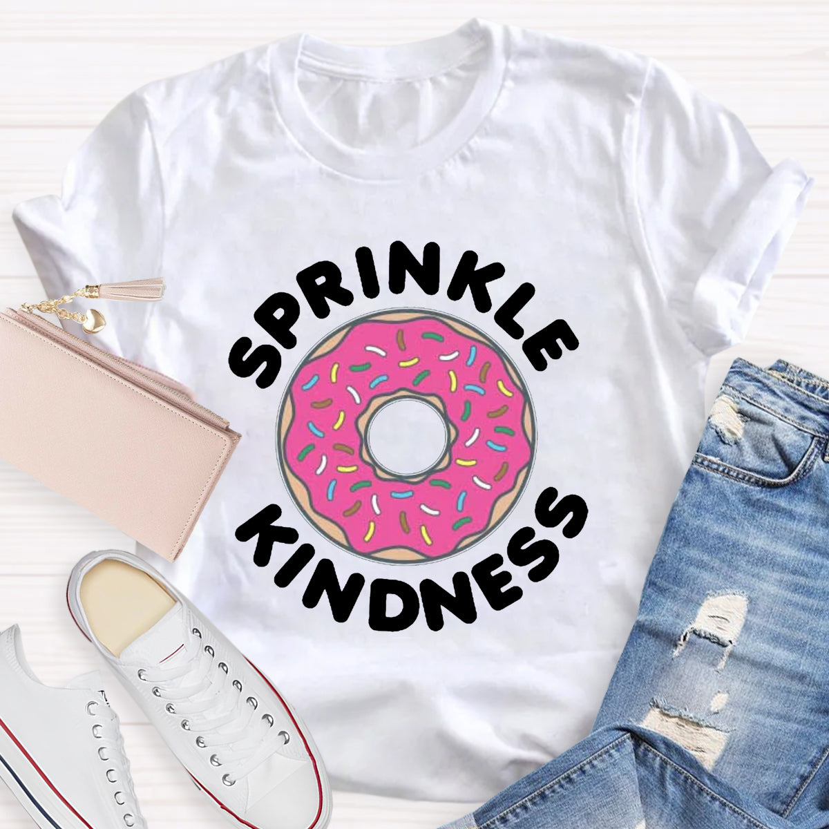 Sprinkle Kindness Funny Cute Donut T-Shirt