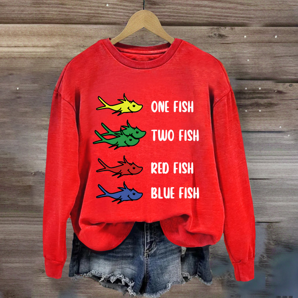 Fish Colors And Numbers Funny Math Sweatshirt