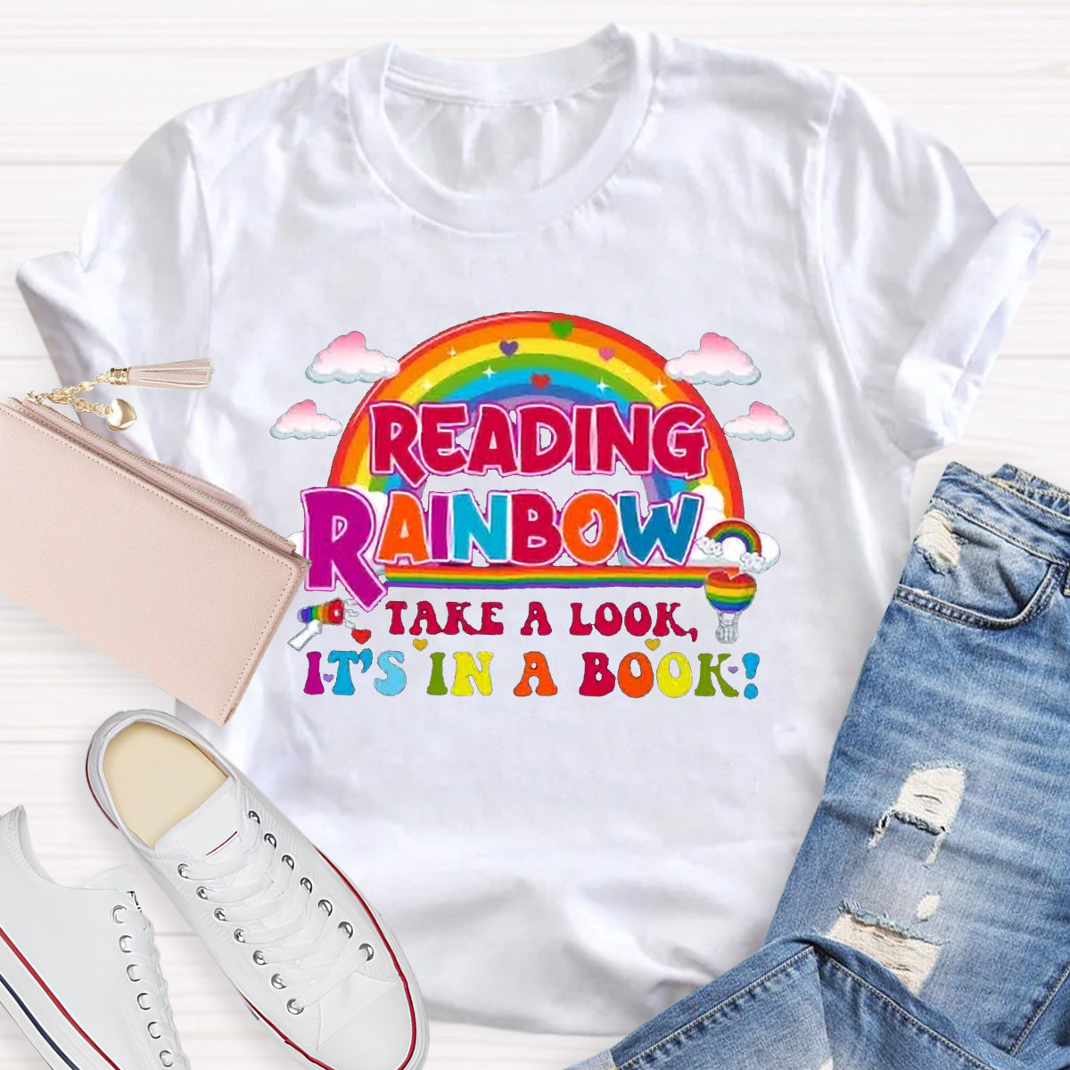 Reading Rainbow Take A Look Teacher T-Shirt