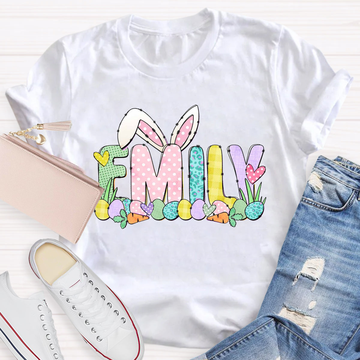 Personalized Name Easter Egg Emily T-Shirt