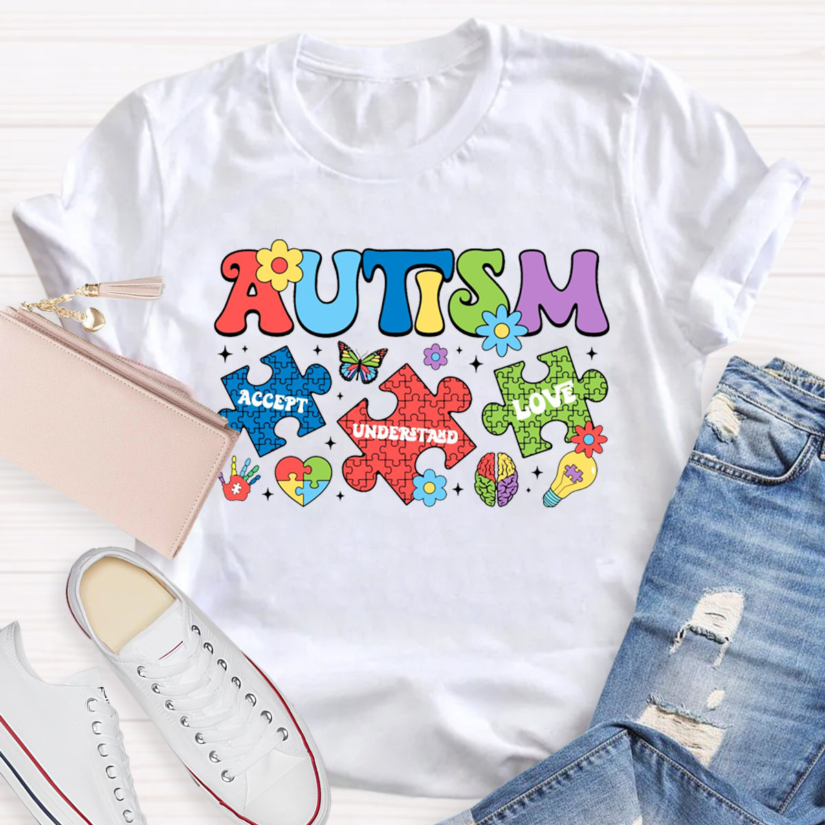 Autism Puzzle Accept Understand Love T-Shirt