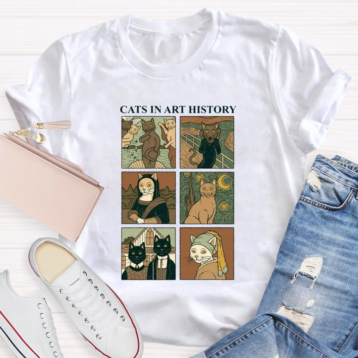 Cat In Art History T-Shirt