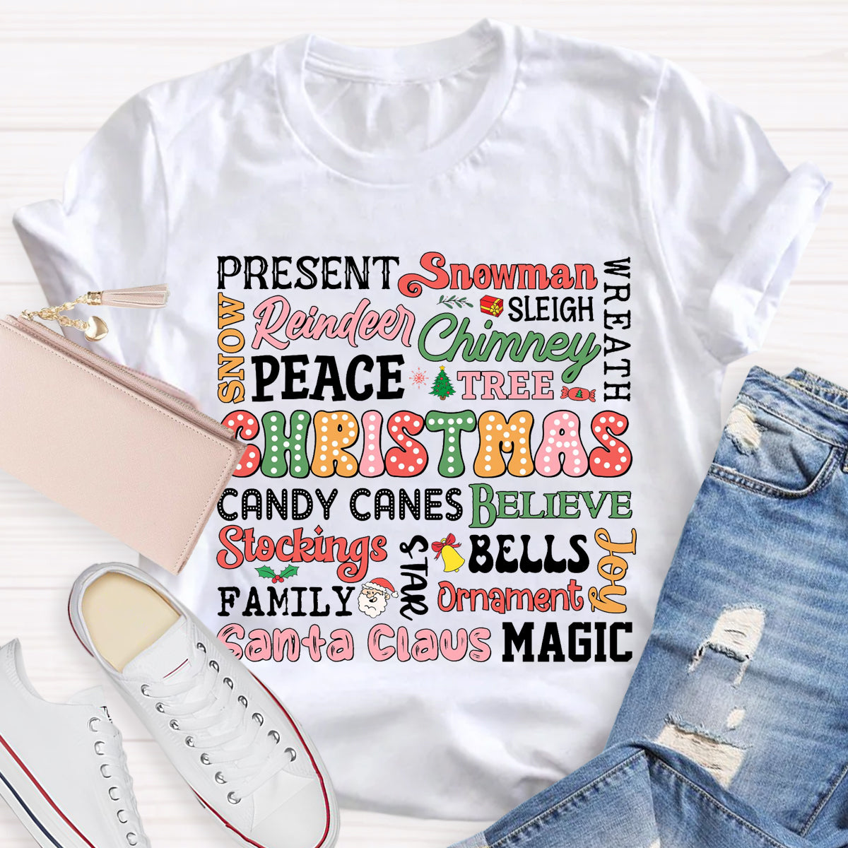 Merry Christmas Retro Santa Claus T-Shirt