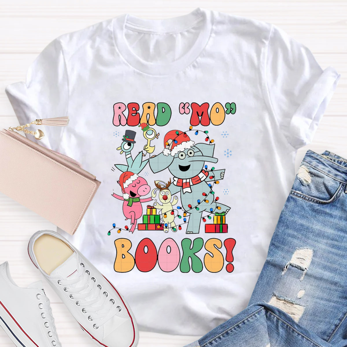 Read Mo Books The Elephant In Santa Clothes And His Friends T-Shirt