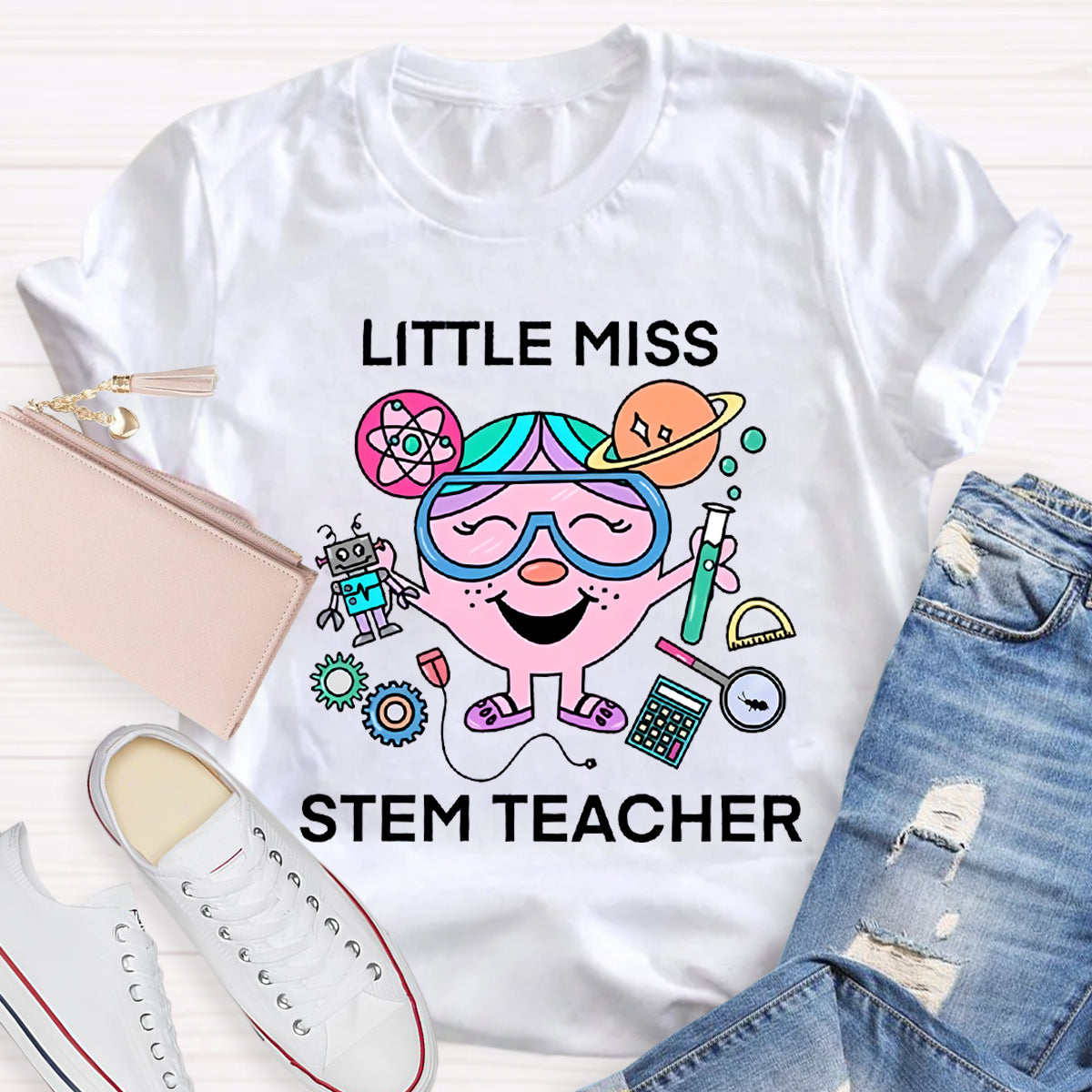 Little Miss Stem Teacher T-Shirt