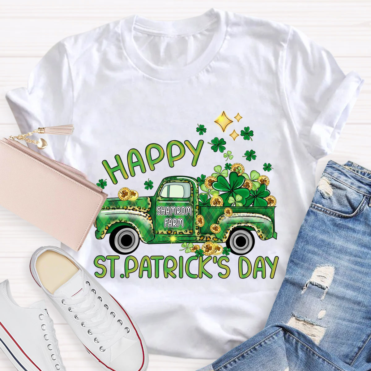 Happy St.Patrick's Day Shamrock Farm T-Shirt