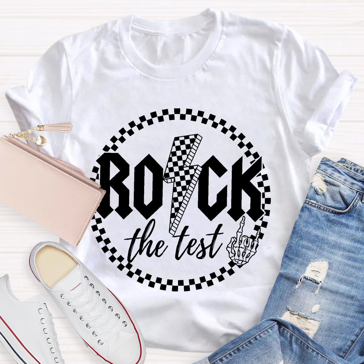 Rock The Test Teacher T-Shirt