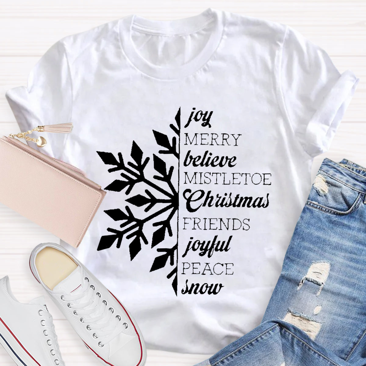 Merry Christmas Snowflake T-Shirt