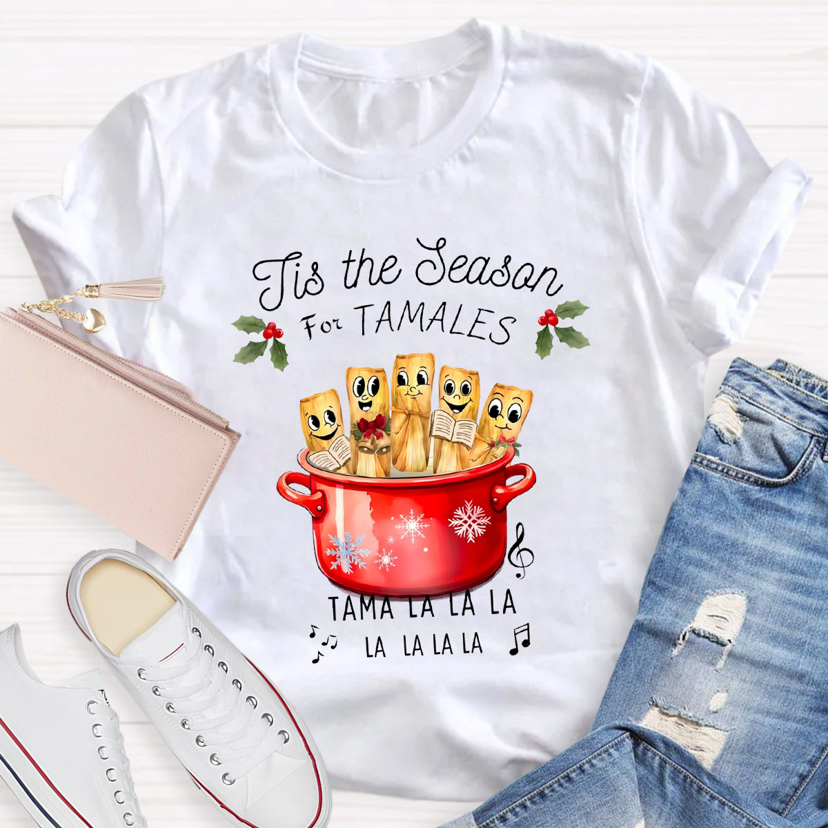 Tis The Season For Tamales Spanish Teacher T-Shirt