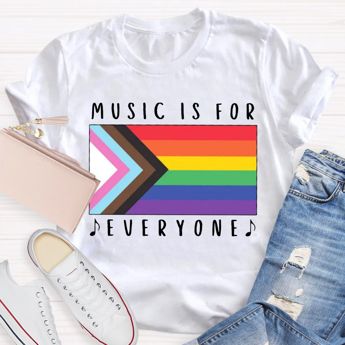 Music Is For Everyone Teacher T-Shirt