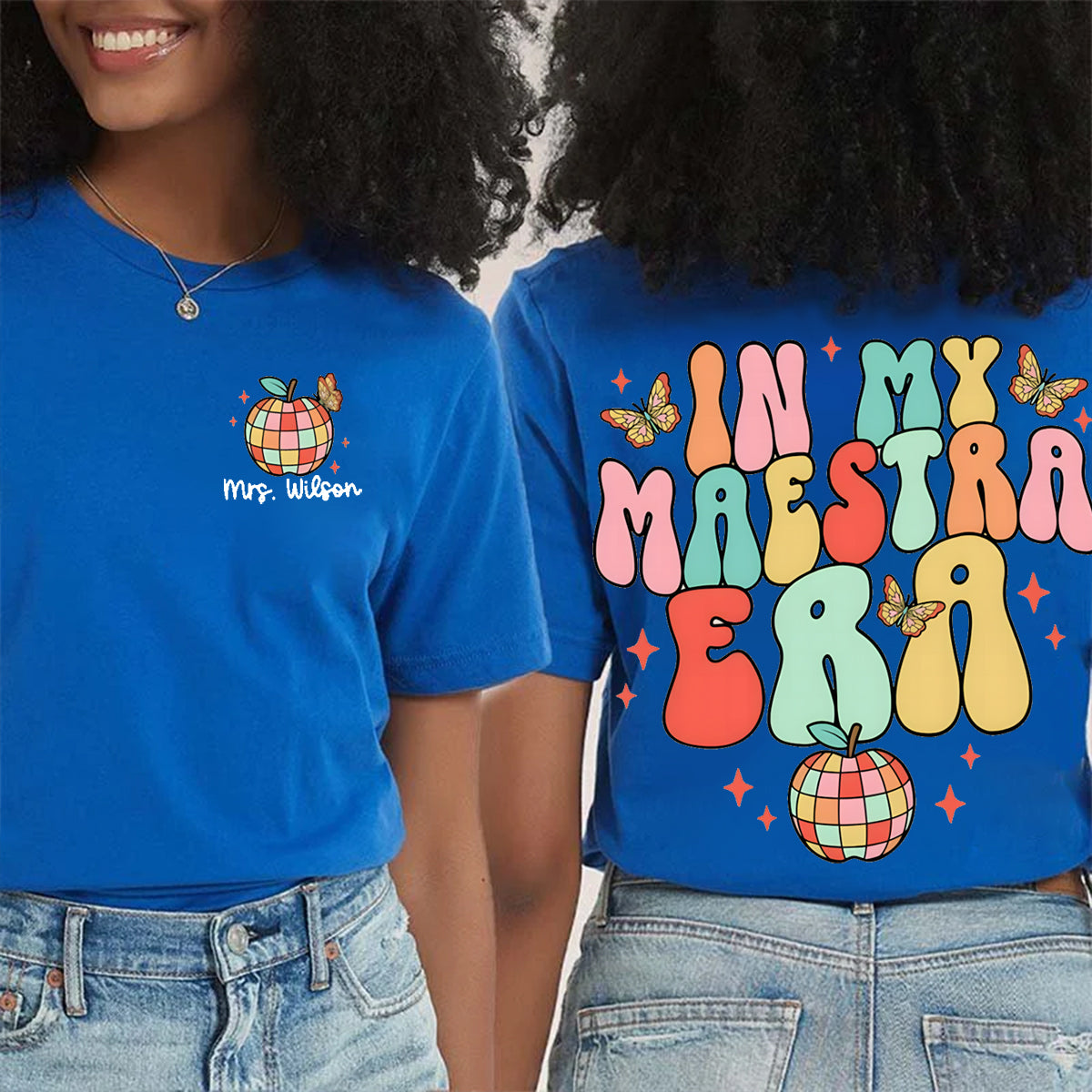 Personalized Name In My Maestra Era Double Printed T-shirt
