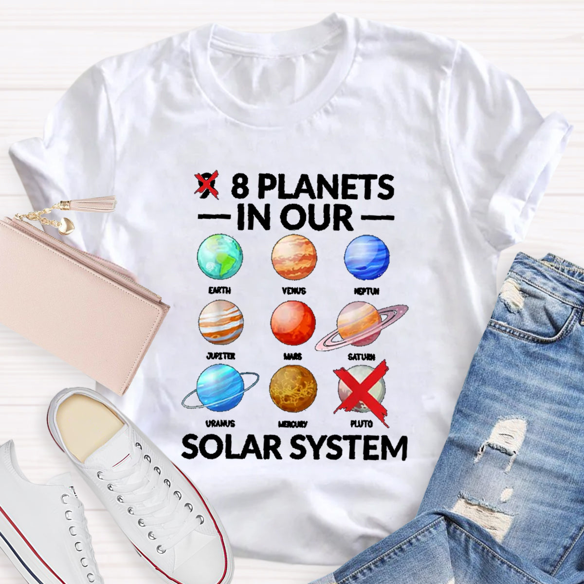 8 Planets In Our Solar System T-Shirt