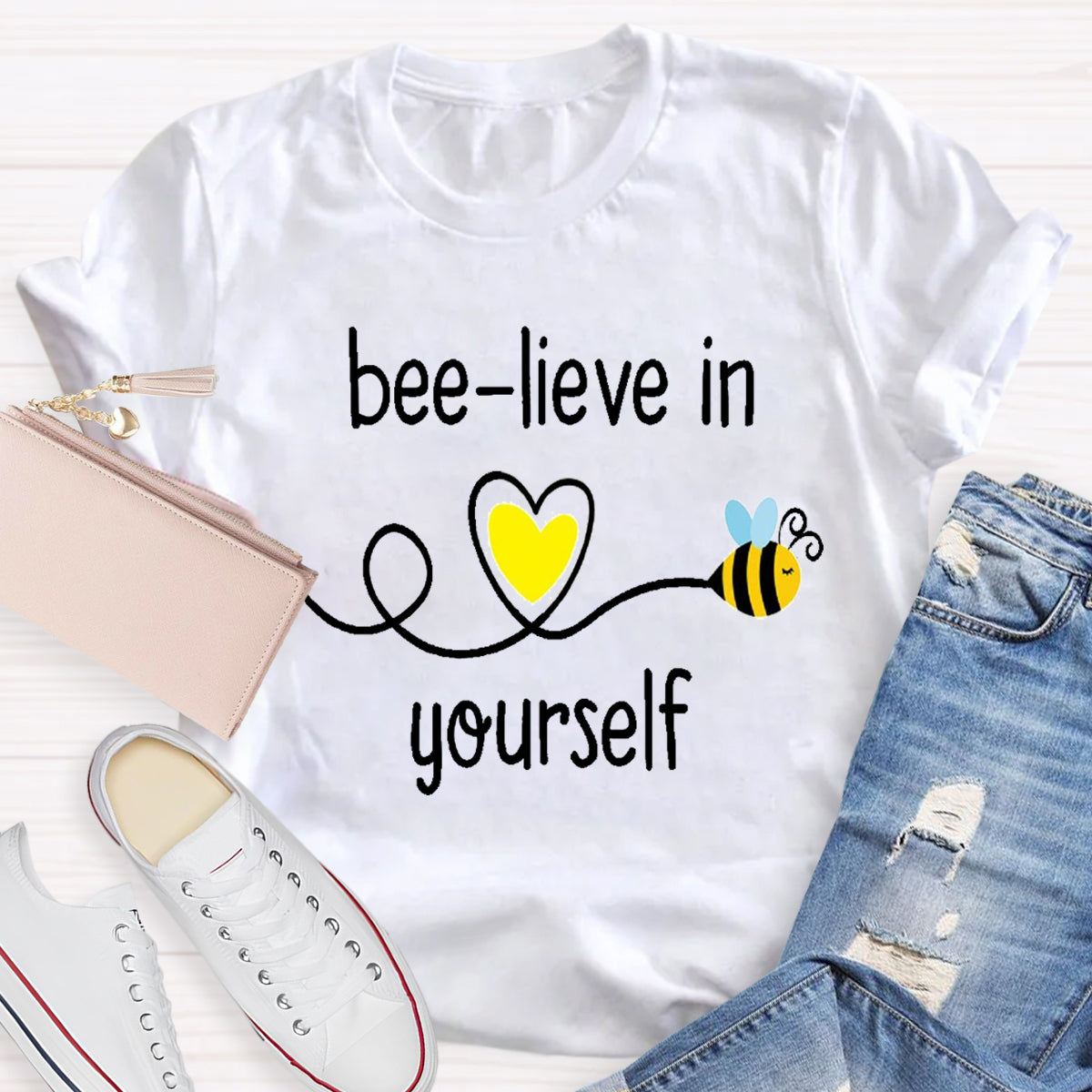 Bee-lieve In Yourself Teacher T-Shirt