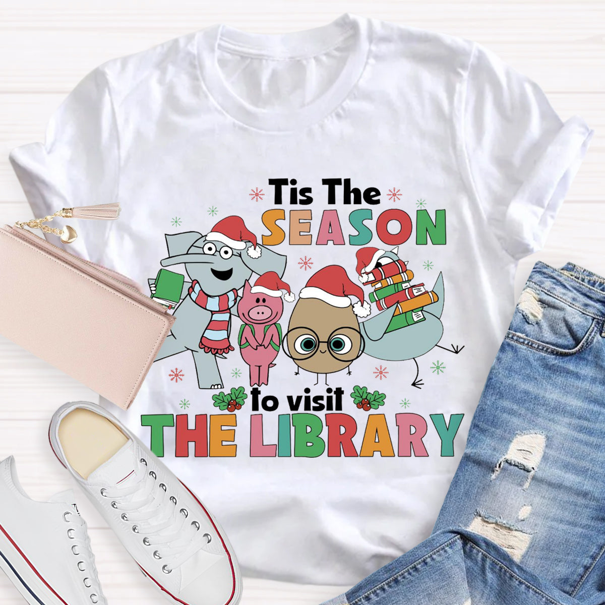 Tis The Season To The Library Teacher T-Shirt