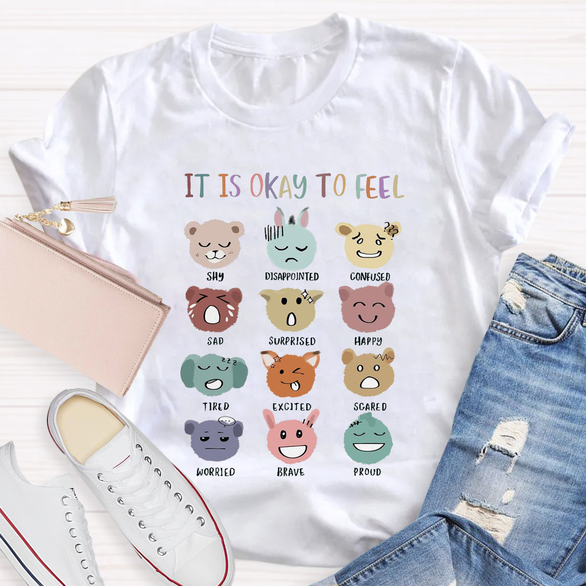 It is Okay Feel All Emotions T-Shirt