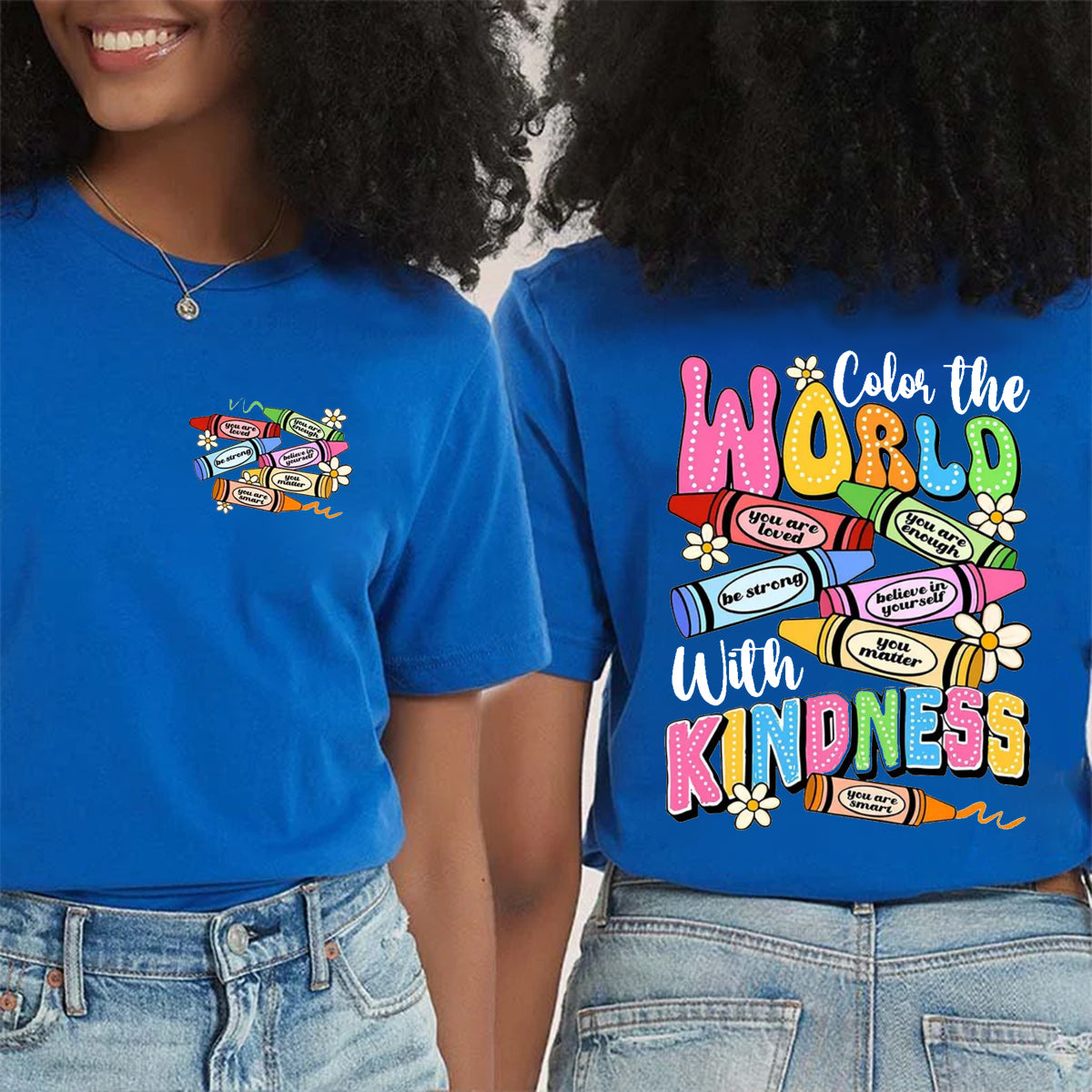 Color The World With Kindness Double Printed T-shirt