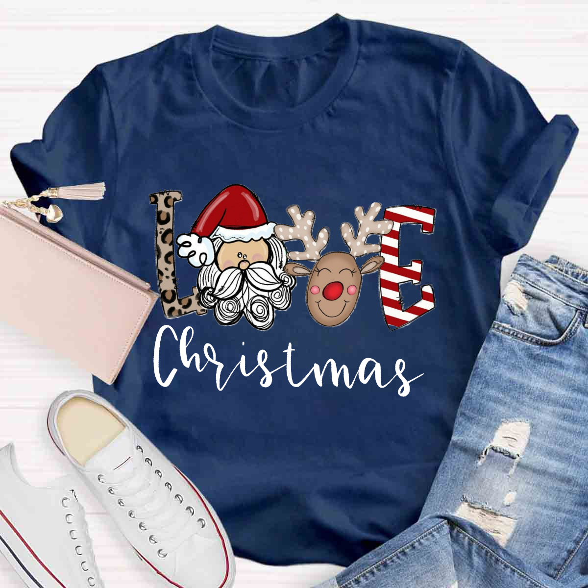 Love Christmas Santa Claus Teacher T-Shirt