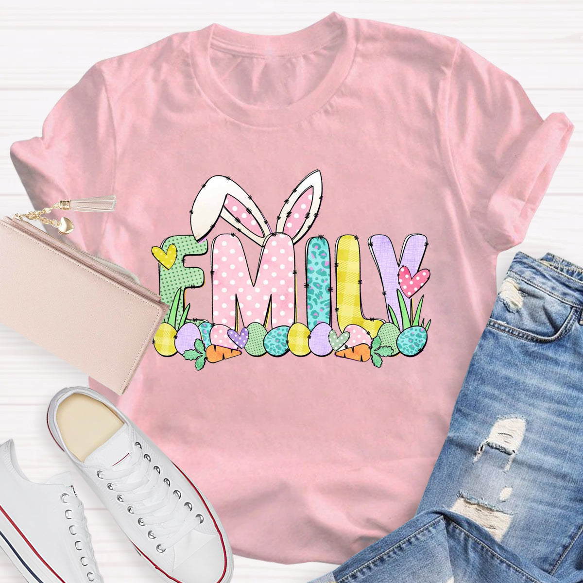 Personalized Name Easter Egg Emily T-Shirt