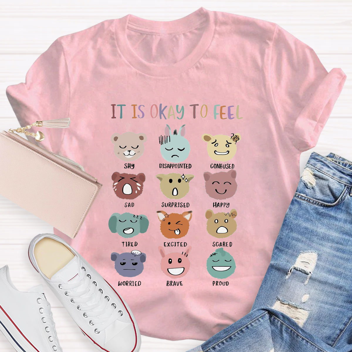 It is Okay Feel All Emotions T-Shirt