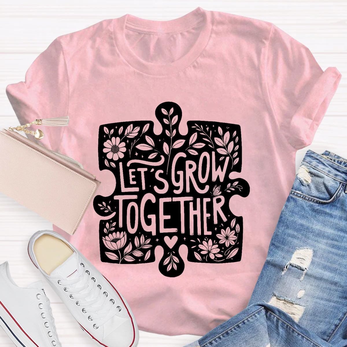 Let'S Grow Together Teacher T-Shirt