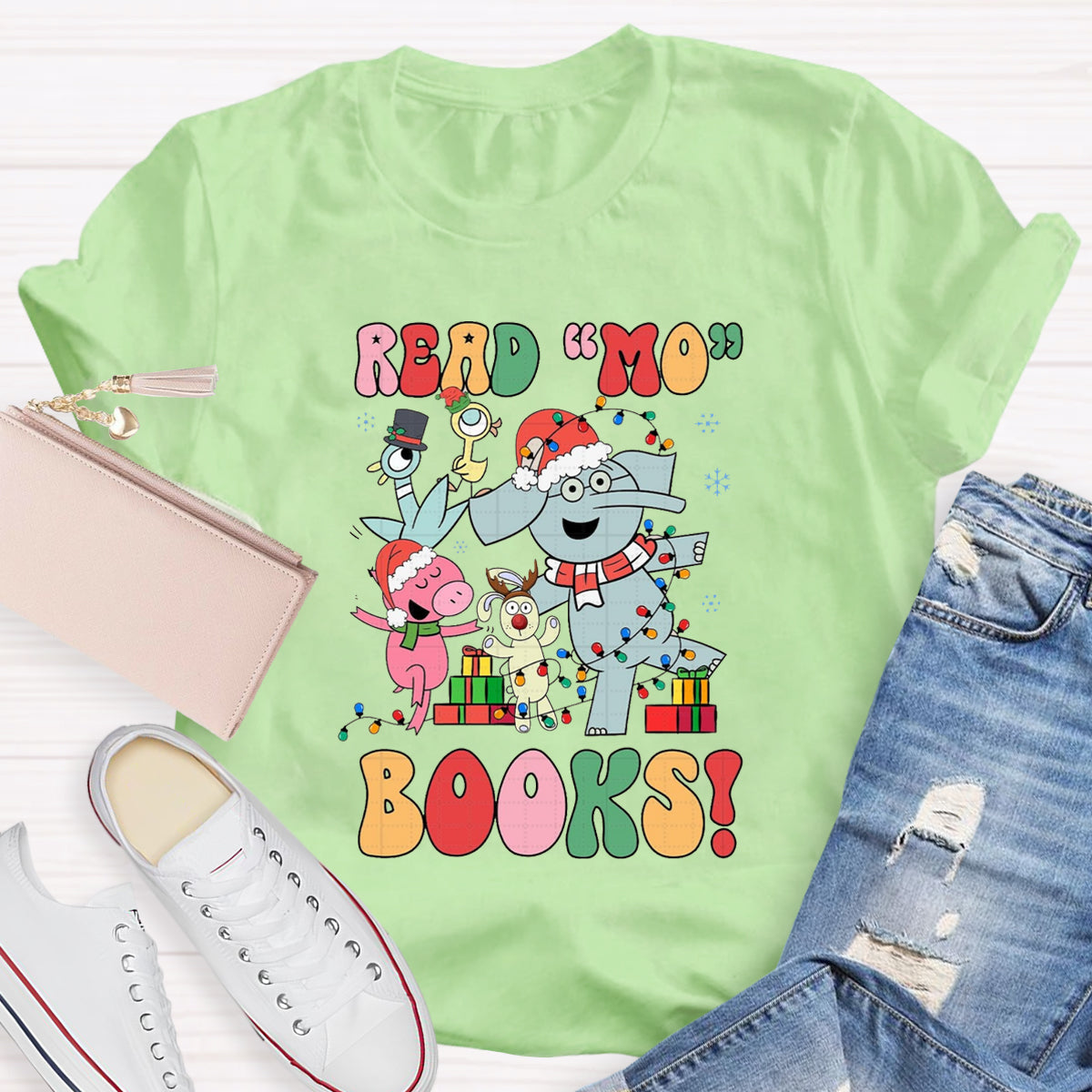 Read Mo Books The Elephant In Santa Clothes And His Friends T-Shirt