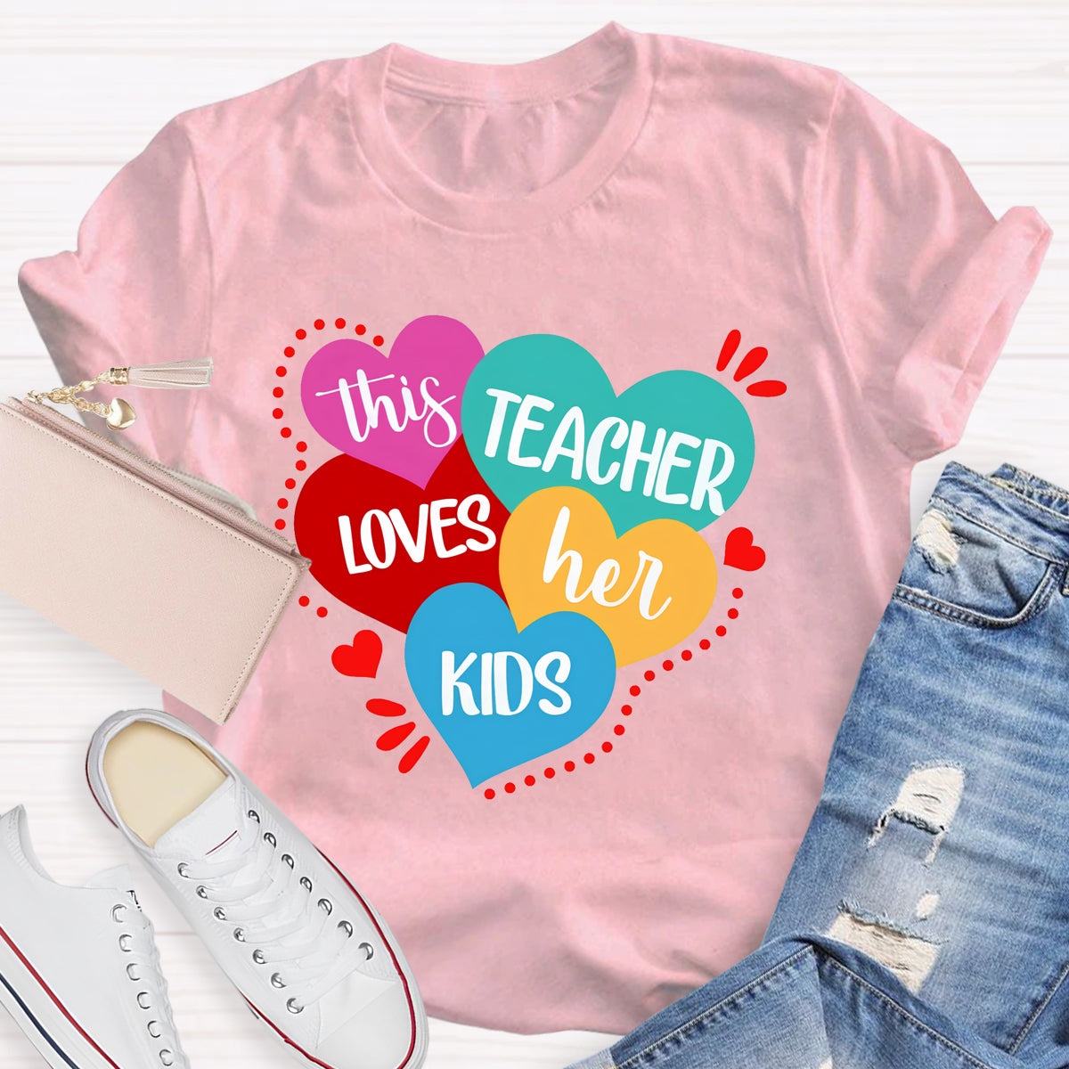 This Teacher Loves Her Kids Teacher T-Shirt