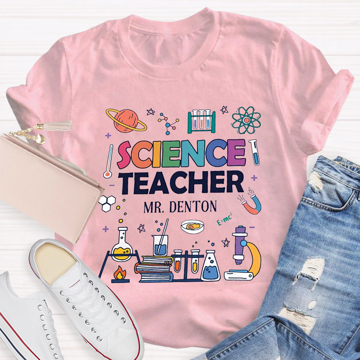 Personalized Science Teacher's Name T-Shirt