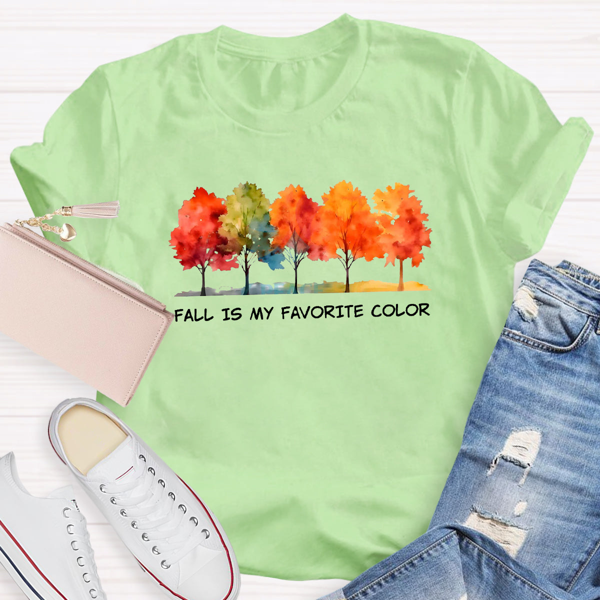 Fall Is My Favorite Color Teacher T-Shirt