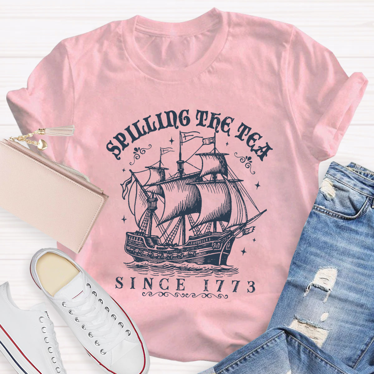 Spilling The Tea Since 1773 History Teacher T-Shirt