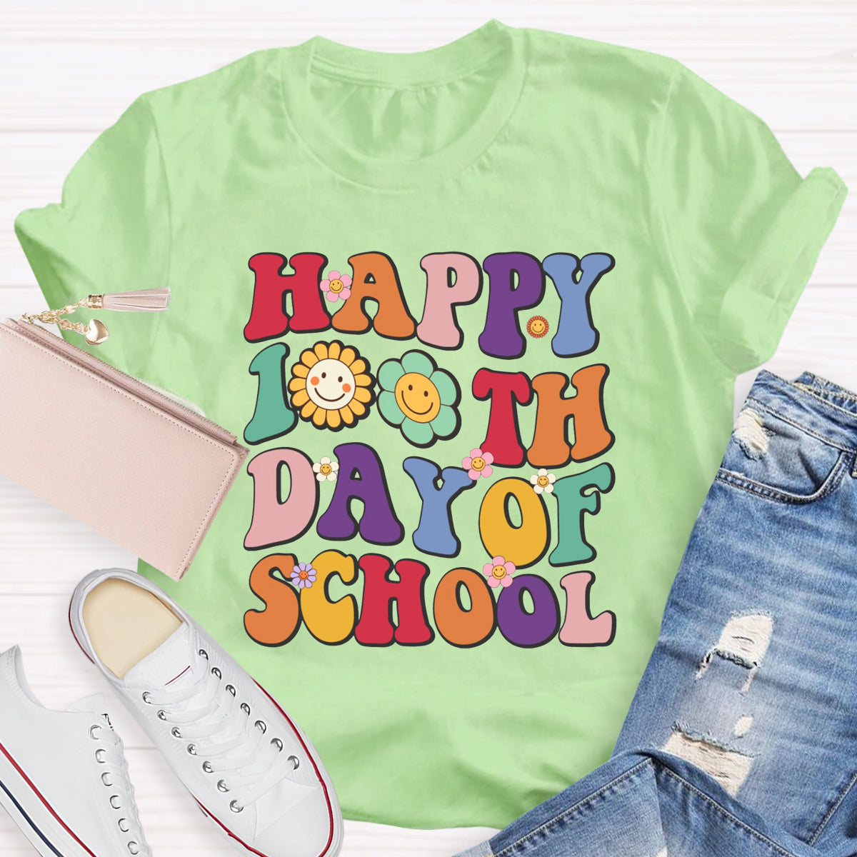 Happy 100th Days Of School Teacher T-Shirt