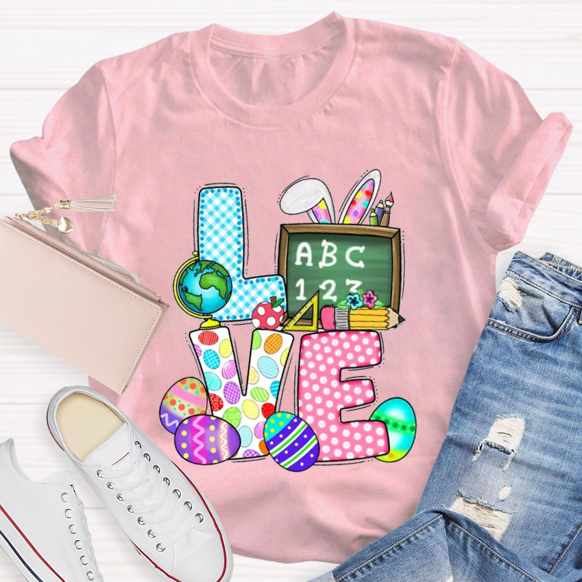 Love Easter Bunny Teacher T-Shirt