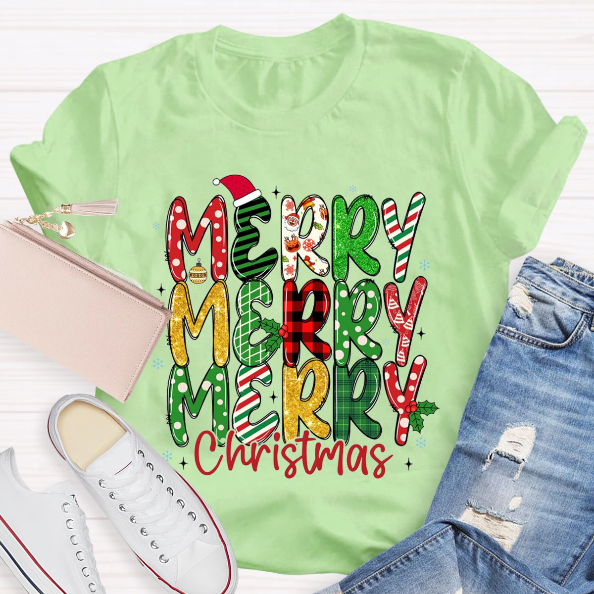 Merry Christmas Doodle T-Shirt