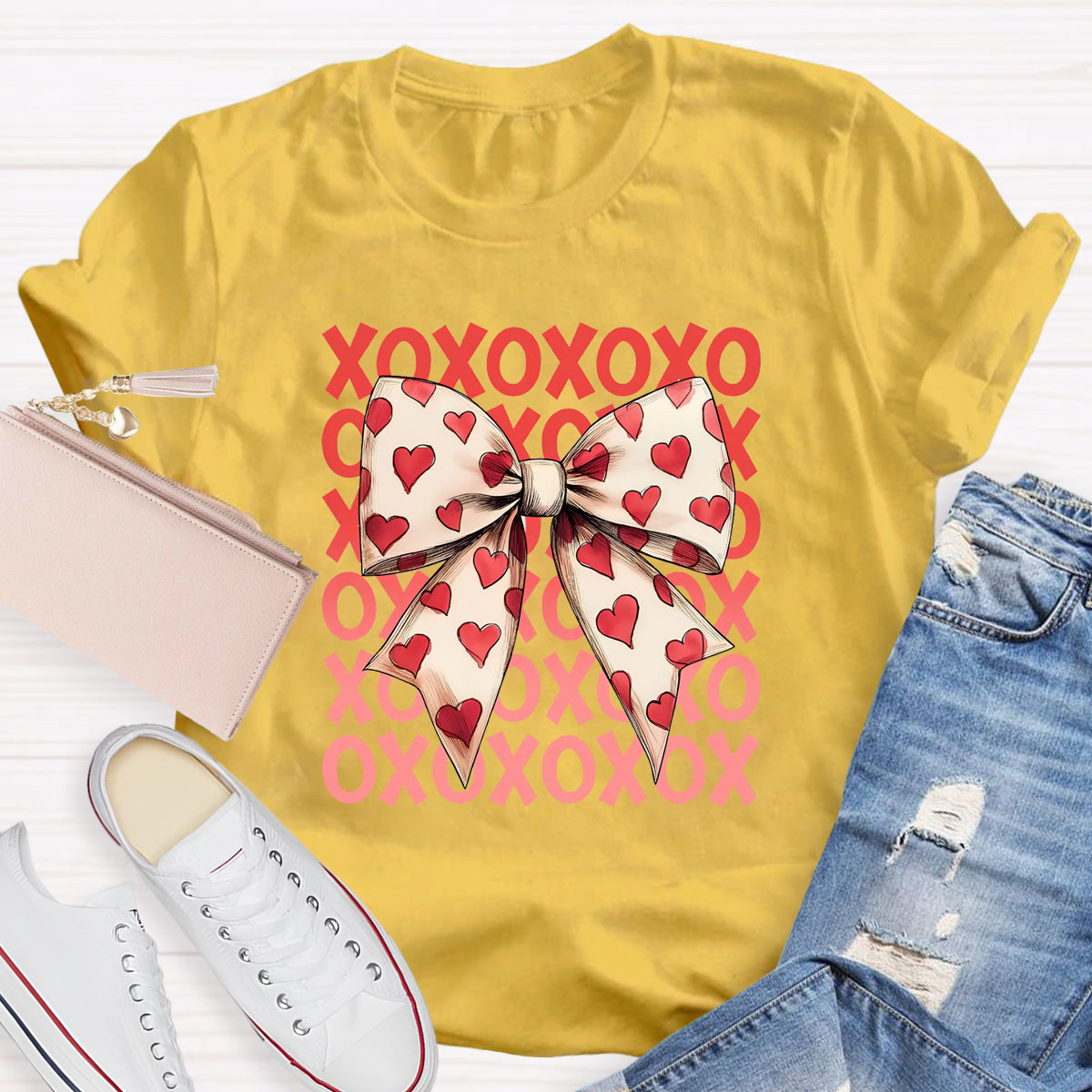 Pink Bow Xoxo Valentine T-Shirt