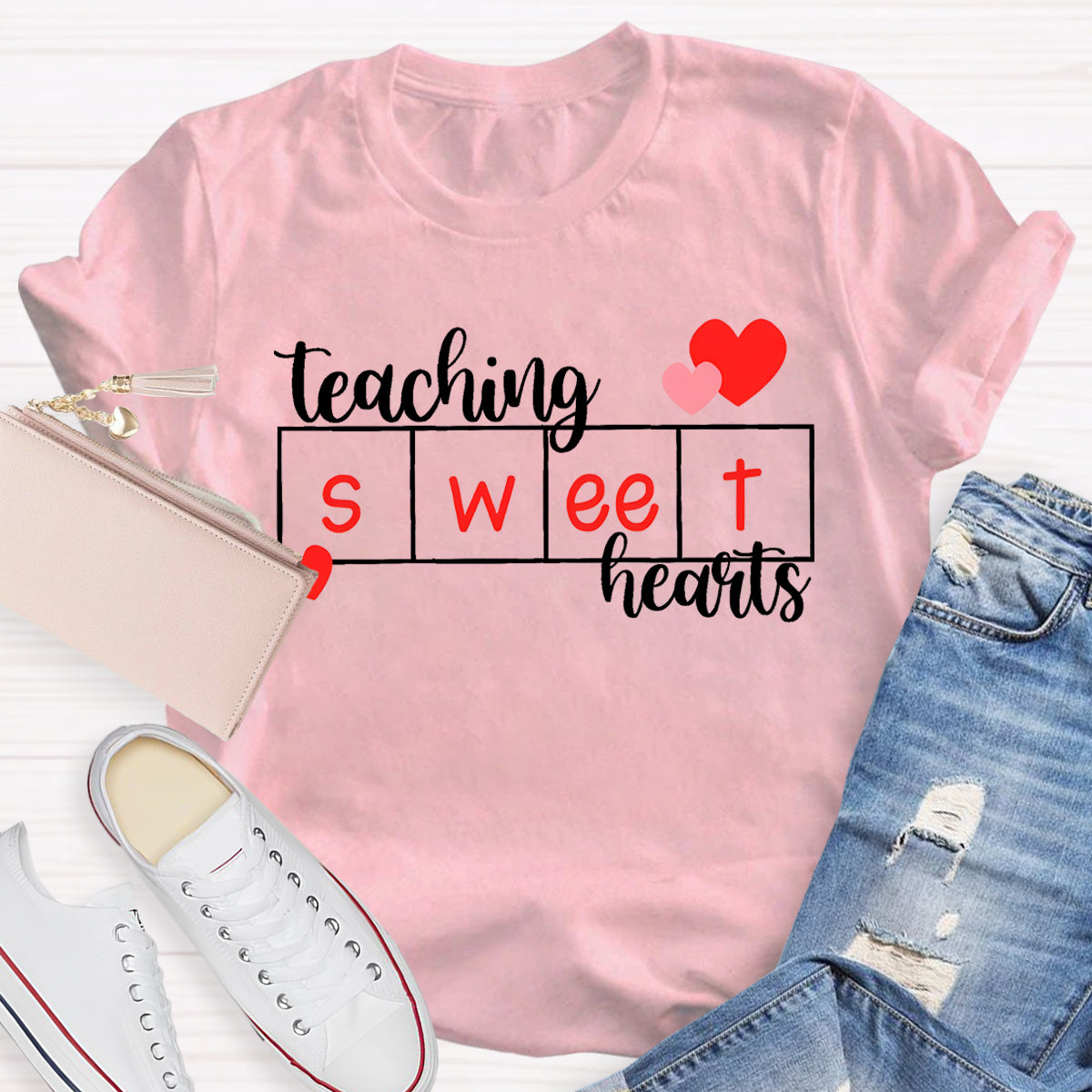 Teaching Sweet Hearts Teacher T-Shirt