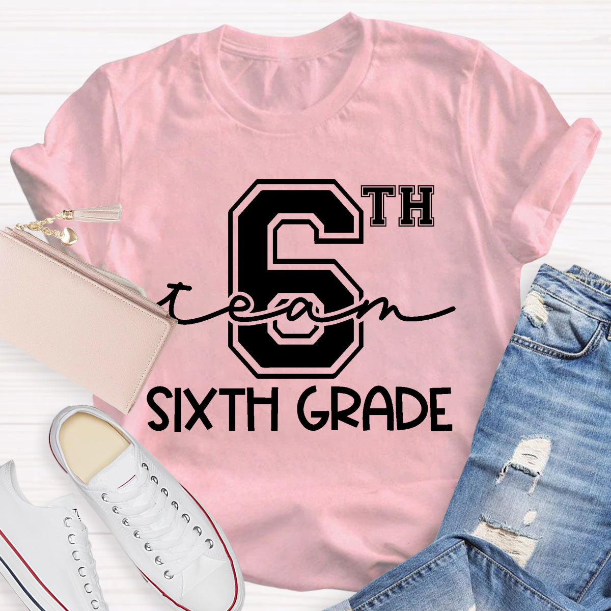 Personalized Grade Six Team Grade Teacher T-Shirt