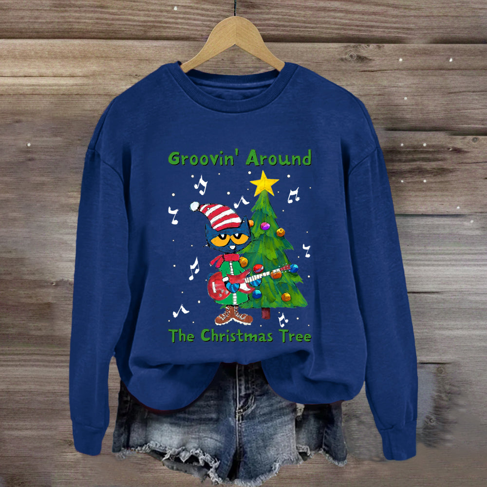 Groovin Around The Christmas Tree Sweatshirt