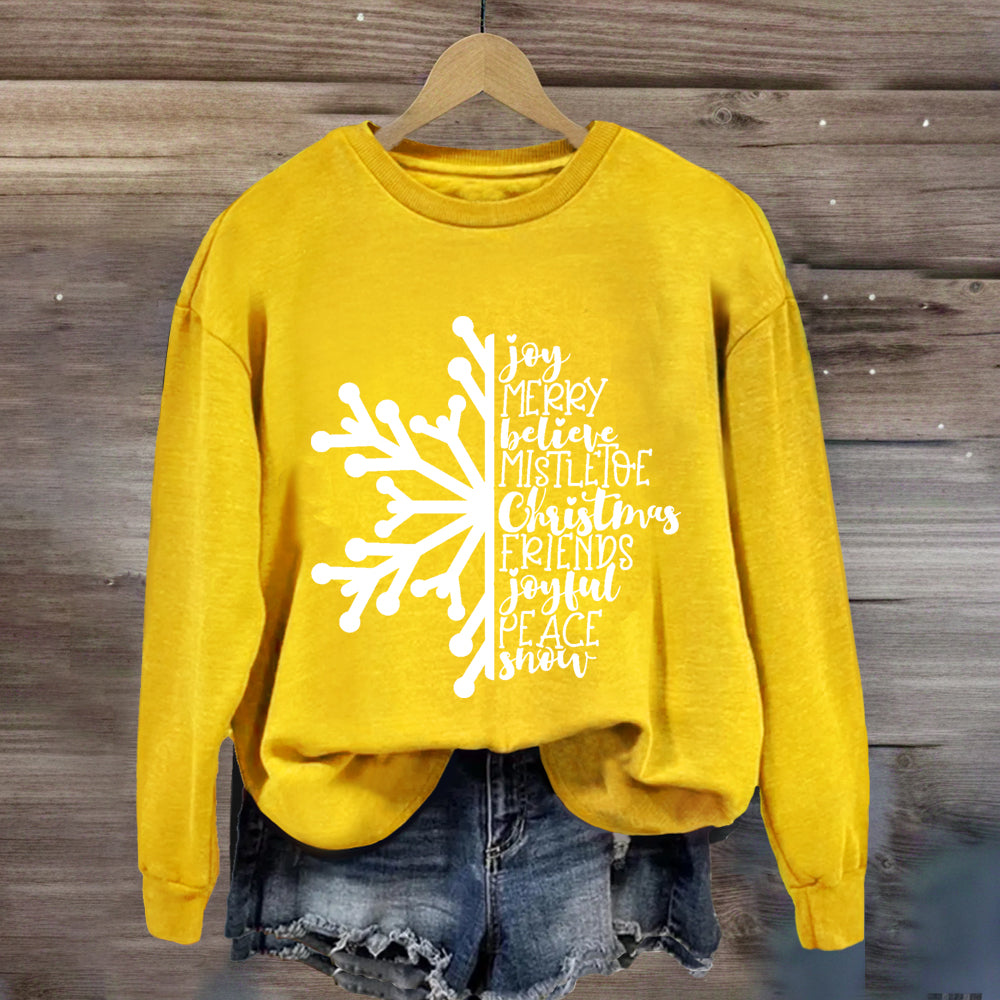 Merry Christmas Snowflake Sweatshirt