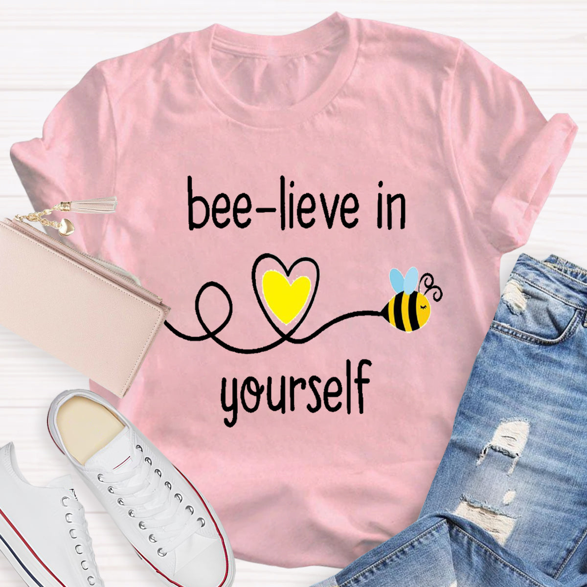 Bee-lieve In Yourself Teacher T-Shirt