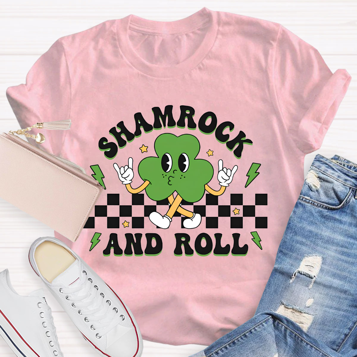 Shamrock And Roll  T-Shirt