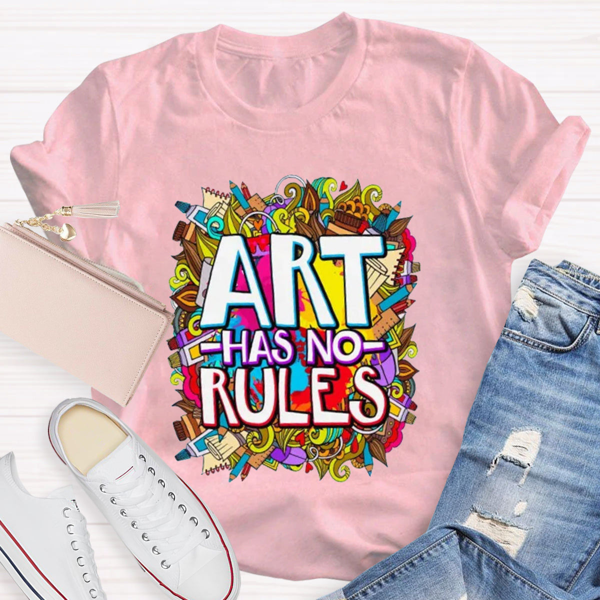 Art Has No Rules Teacher T-Shirt