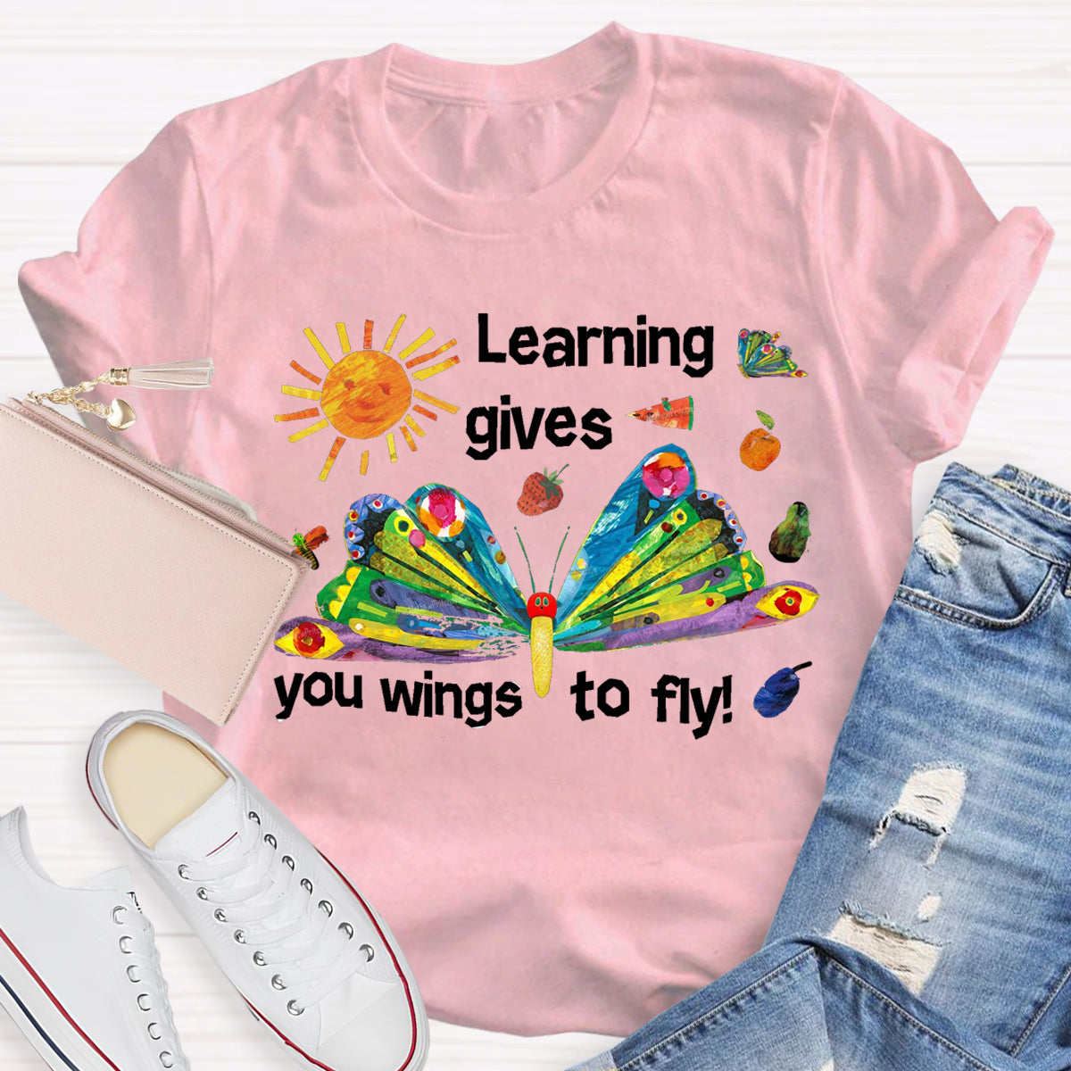 Learning Gives You Wings To Fly T-Shirt