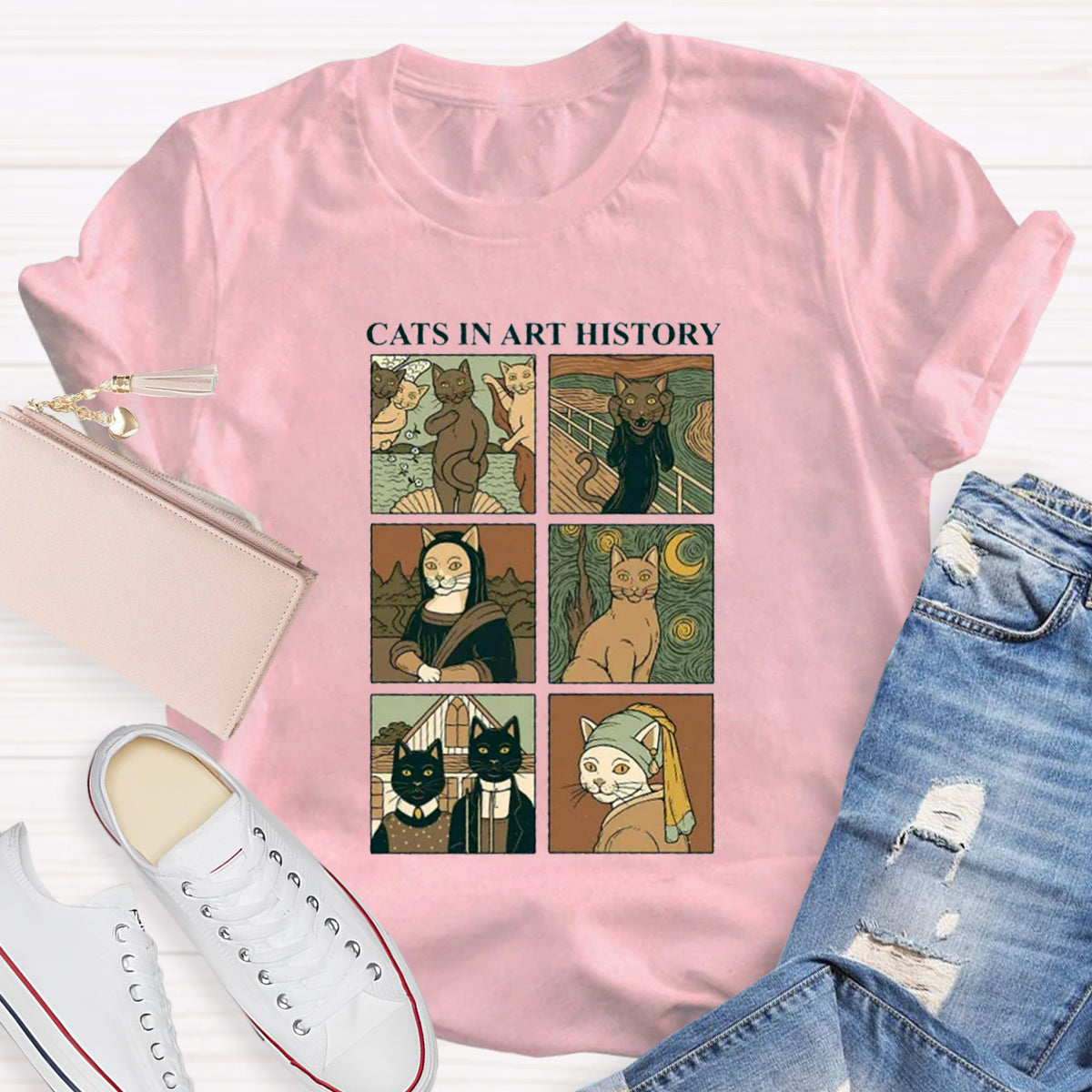 Cat In Art History T-Shirt