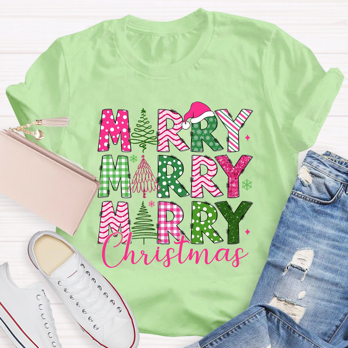 Merry Christmas Tree Teacher T-Shirt