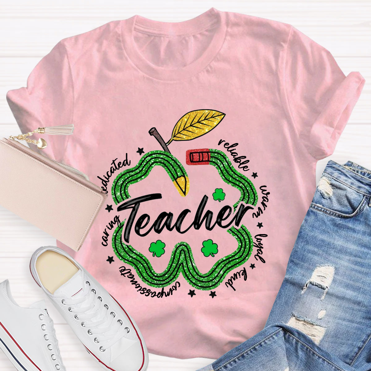 Pencil Teacher St. Patrick's Day T-Shirt