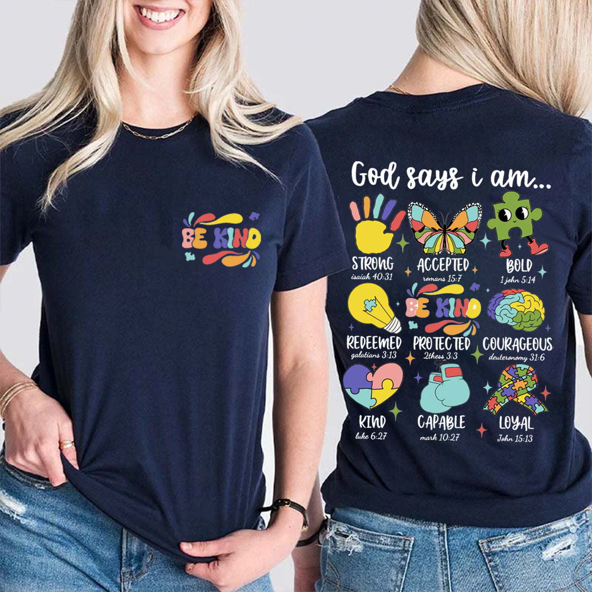 God Says Be Kind Double Printed T-shirt