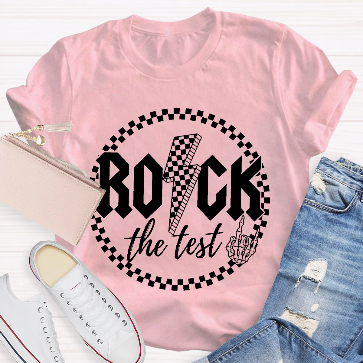 Rock The Test Teacher T-Shirt