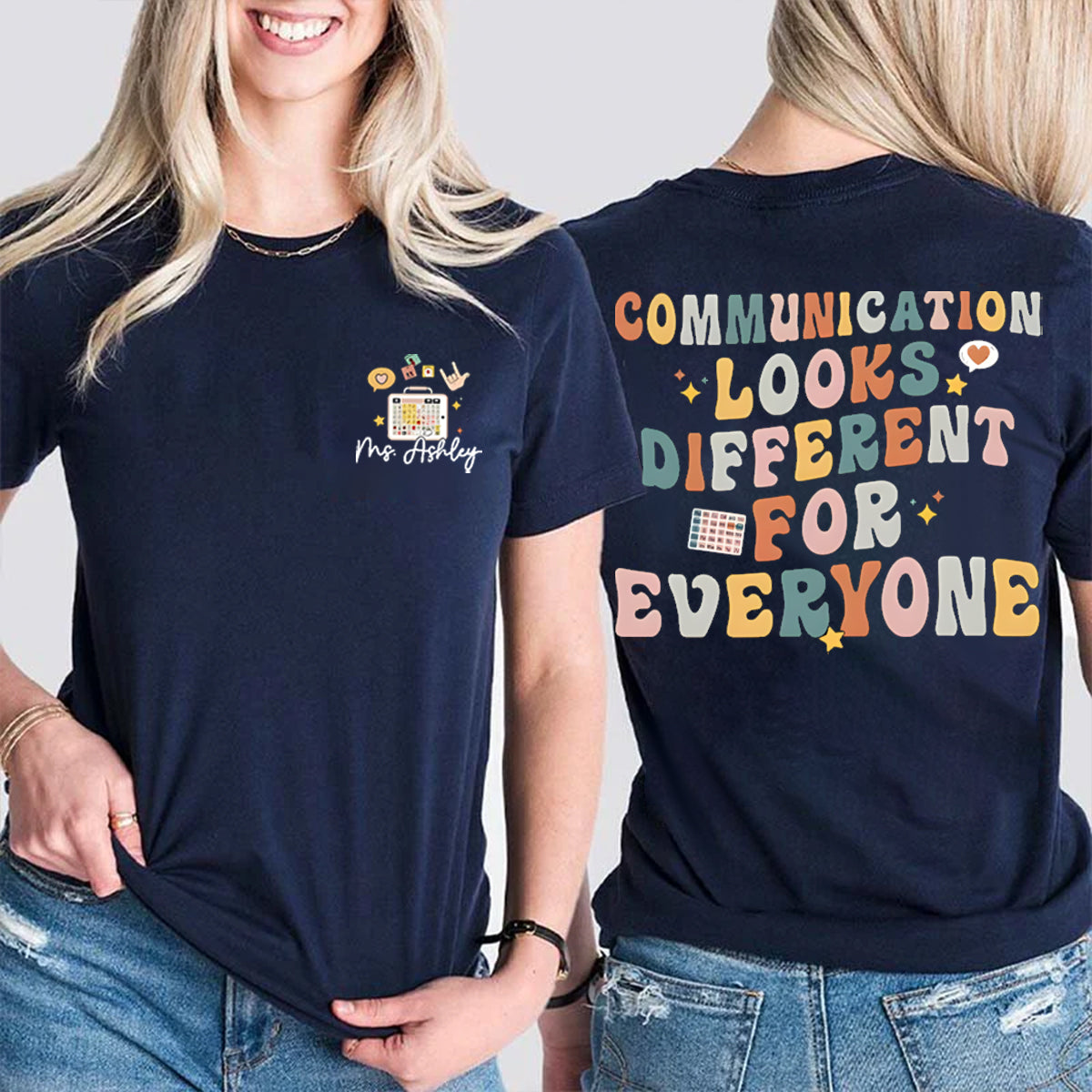 Personalized Name Different For Everyone Double Printed T-shirt