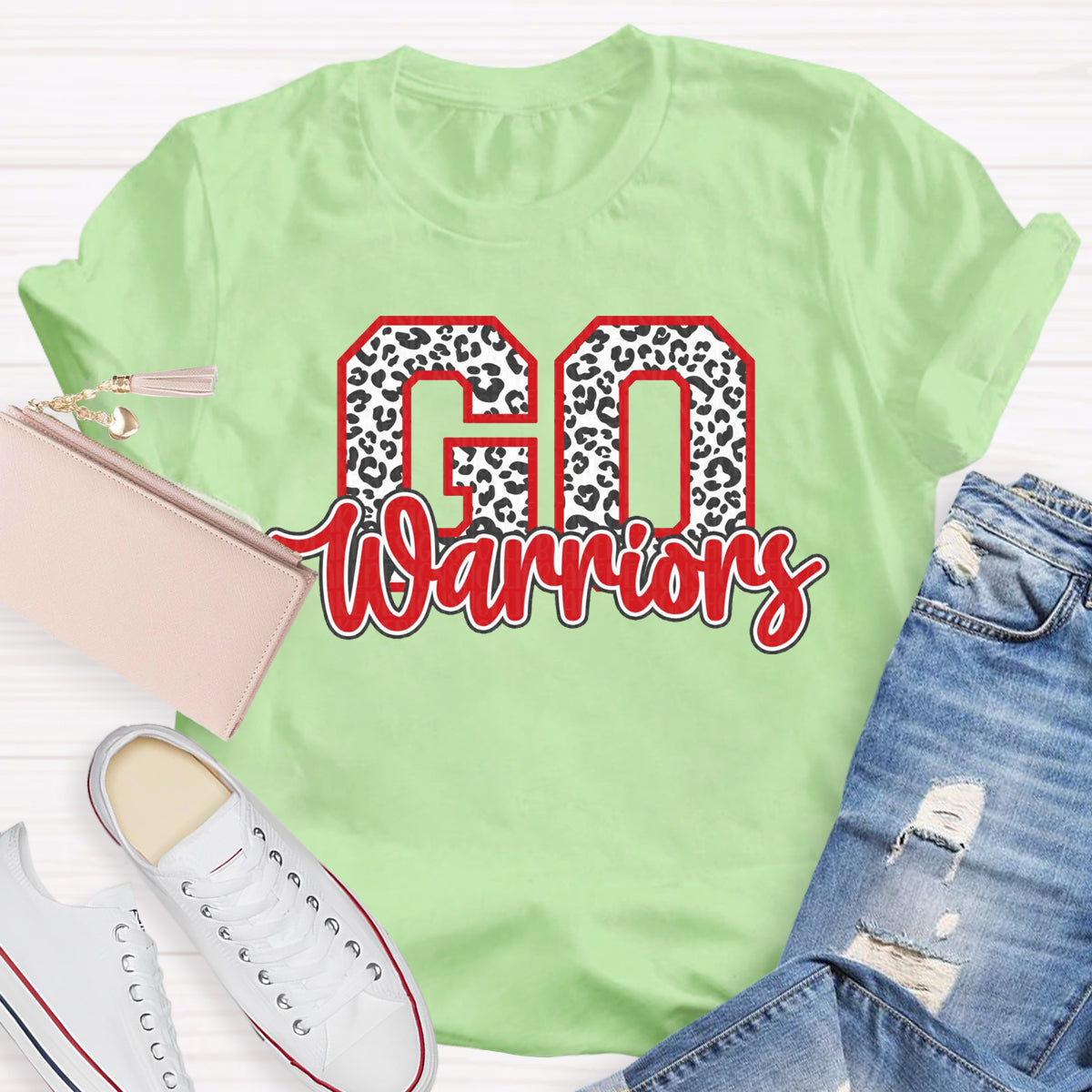 Leopard Go Warriors Cheer T-Shirt